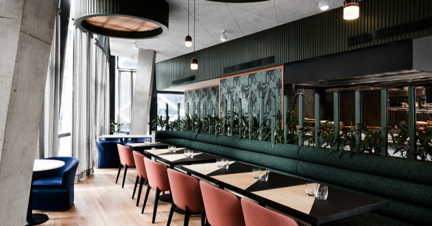 Vibrant Rooftop Oasis - Inside Dining