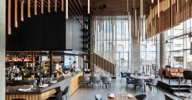 100 person light filled rooftop bar in Sydney CBD