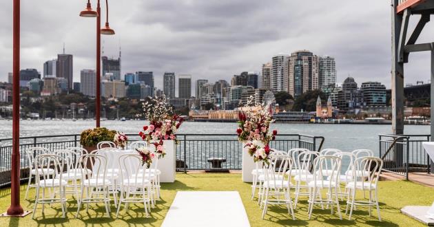Outdoor Pier Wedding Ceremony
