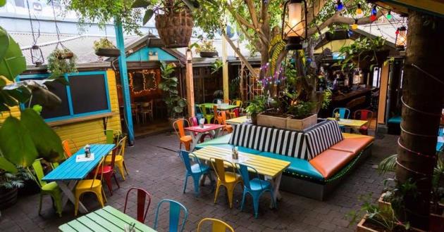 Colourful Rustic Beer Garden