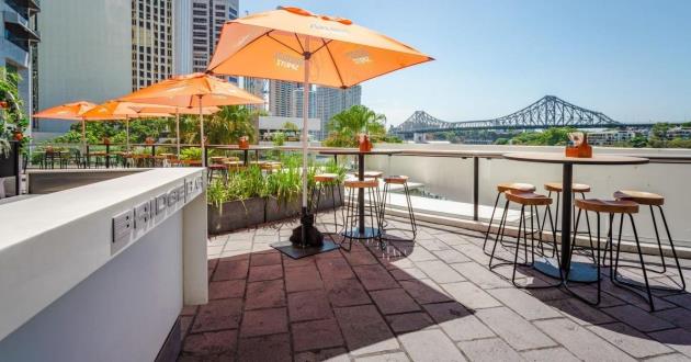 Outdoor Bridge Bar with River Views