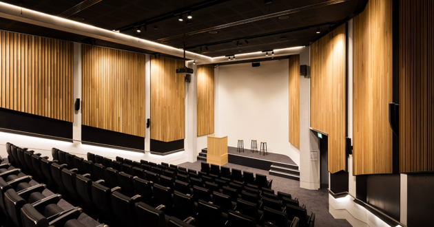Modern Wood Paneled Theatre